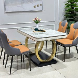 Bàn ăn mặt đá vi tinh thể BA-002
