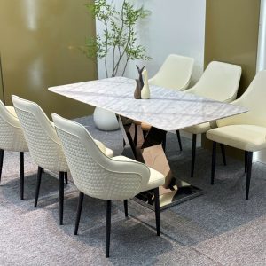 Bàn ăn mặt đá vi tinh thể BA-004