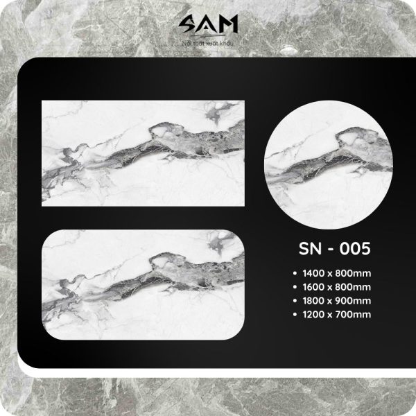 Mặt bàn đá vi tinh thể SN - 005